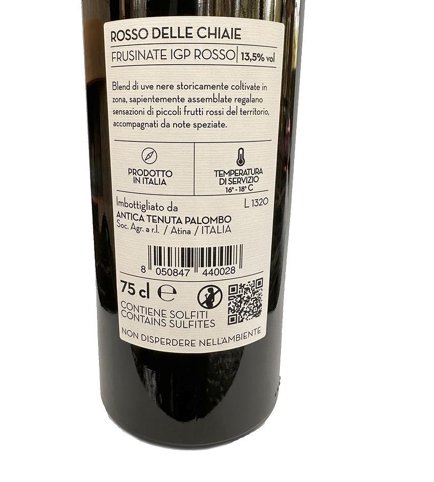 Lazio IGP Rosso delle Chiaie Antica Tenuta Palombo