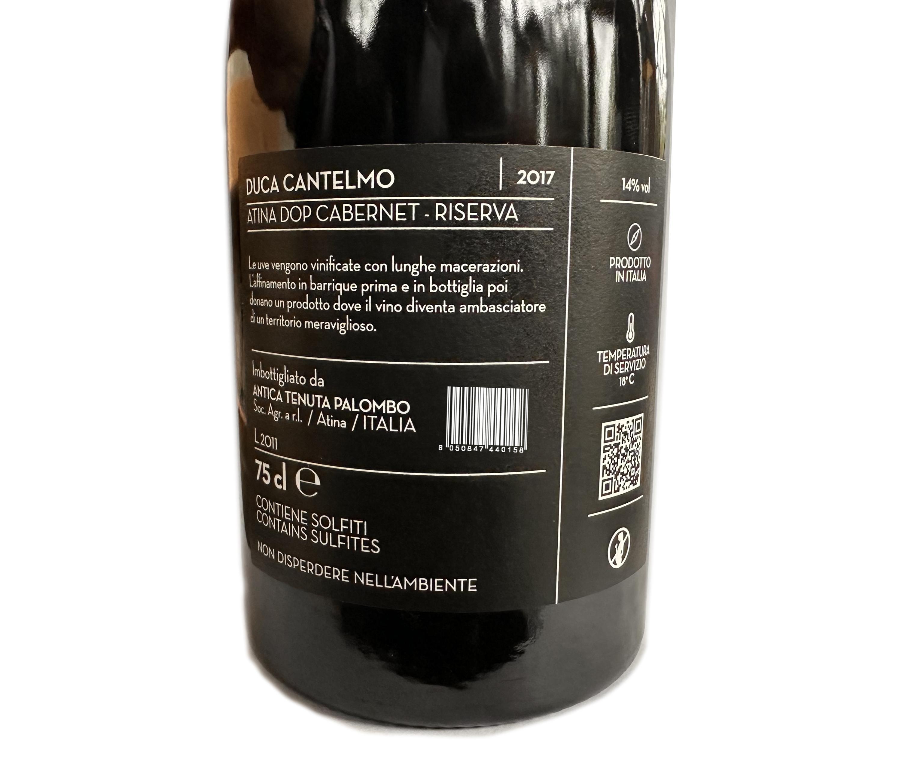 Atina DOP Cabernet Duca Cantelmo Riserva Antica Tenuta Palombo