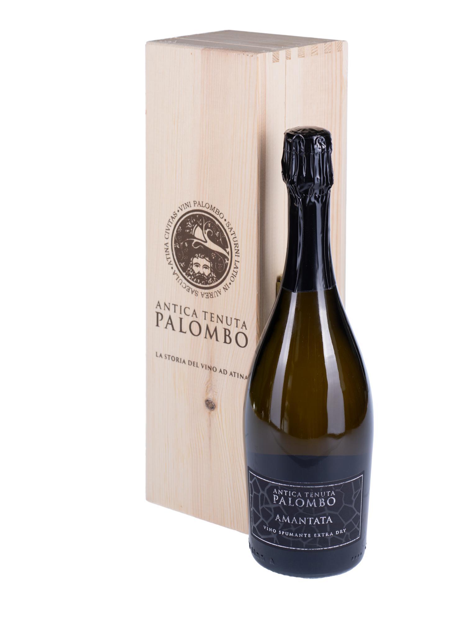 Amantata Spumante Extra Dry Antica Tenuta Palombo confezione legno 1 bottiglia